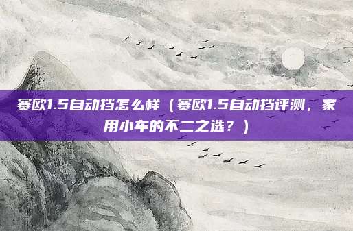 赛欧1.5自动挡怎么样（赛欧1.5自动挡评测，家用小车的不二之选？）