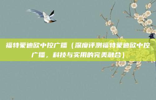 福特蒙迪欧中控广播(深度评测福特蒙迪欧中控广播,科技与实用的完美融合)