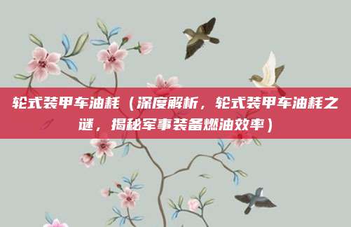 轮式装甲车油耗(深度解析,轮式装甲车油耗之谜,揭秘军事装备燃油效率)