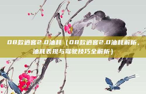 08款逍客2.0油耗(08款逍客2.0油耗解析,油耗表现与驾驶技巧全解析)