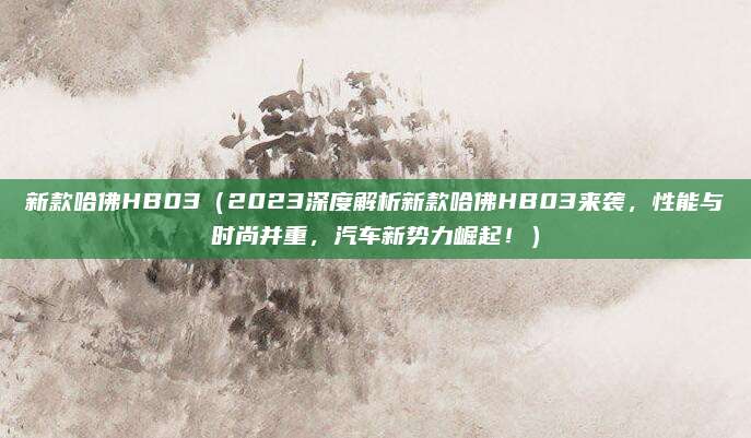 新款哈佛HB03(2023深度解析新款哈佛HB03来袭,性能与时尚并重,汽车新势力崛起!)