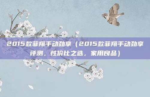 2015款菲翔手动劲享(2015款菲翔手动劲享评测,性价比之选,家用良品)