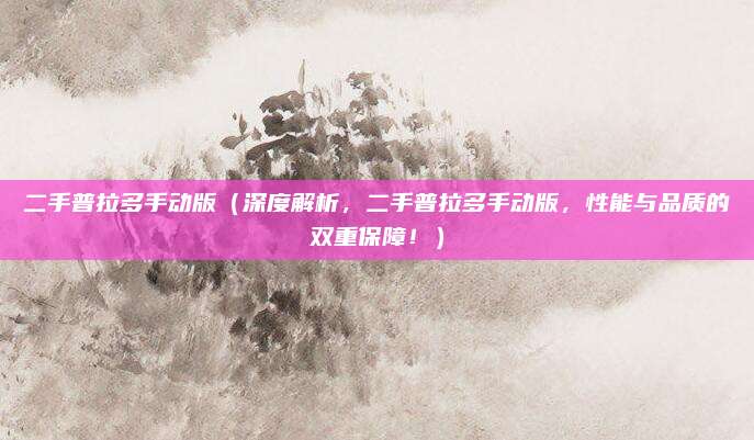 二手普拉多手动版(深度解析,二手普拉多手动版,性能与品质的双重保障!)