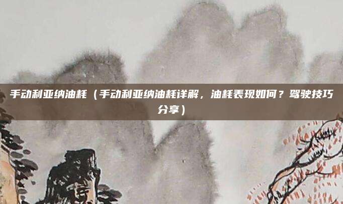 手动利亚纳油耗（手动利亚纳油耗详解，油耗表现如何？驾驶技巧分享）