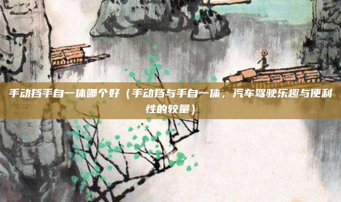 手动挡手自一体哪个好(手动挡与手自一体,汽车驾驶乐趣与便利性的较量)
