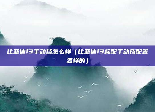 比亚迪f3手动挡怎么样(比亚迪f3标配手动挡配置怎样的)