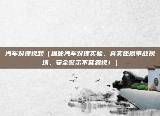 汽车对撞视频（揭秘汽车对撞实验，真实还原事故现场，安全警示不容忽视！）