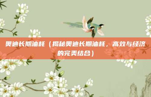 奥迪长期油耗(揭秘奥迪长期油耗,高效与经济的完美结合)