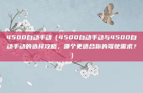 4500自动手动（4500自动手动与4500自动手动的选择攻略，哪个更适合你的驾驶需求？）