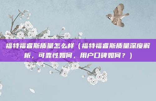 福特福睿斯质量怎么样(福特福睿斯质量深度解析,可靠性如何,用户口碑如何?)