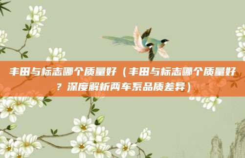 丰田与标志哪个质量好（丰田与标志哪个质量好？深度解析两车系品质差异）