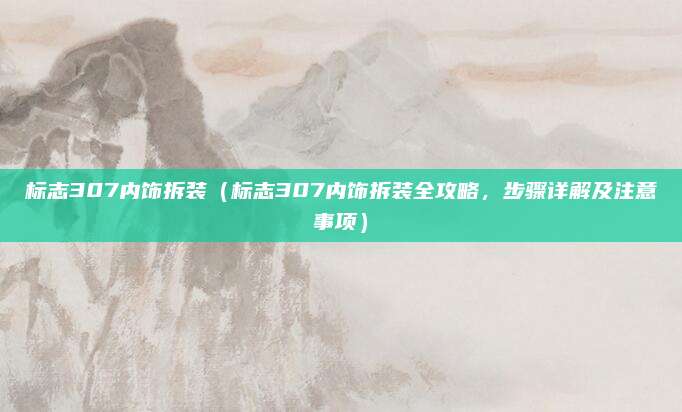 标志307内饰拆装（标志307内饰拆装全攻略，步骤详解及注意事项）