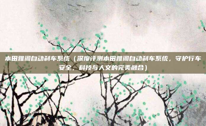 本田雅阁自动刹车系统（深度评测本田雅阁自动刹车系统，守护行车安全，科技与人文的完美融合）