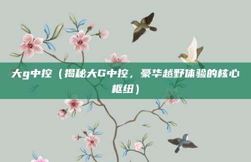 大g中控（揭秘大G中控，豪华越野体验的核心枢纽）