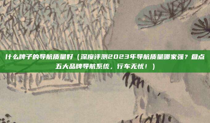 什么牌子的导航质量好（深度评测2023年导航质量哪家强？盘点五大品牌导航系统，行车无忧！）