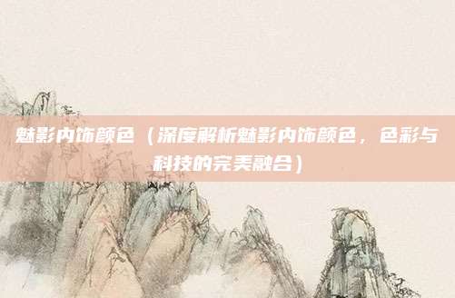 魅影内饰颜色(深度解析魅影内饰颜色,色彩与科技的完美融合)