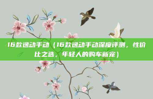 16款逸动手动（16款逸动手动深度评测，性价比之选，年轻人的购车新宠）