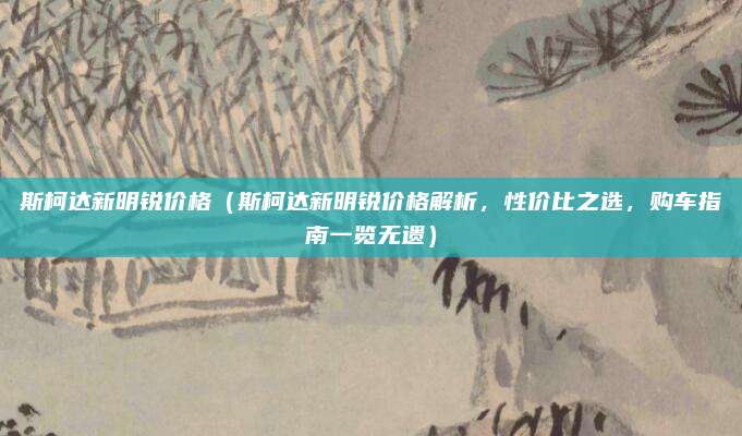 斯柯达新明锐价格（斯柯达新明锐价格解析，性价比之选，购车指南一览无遗）