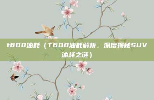 t600油耗（T600油耗解析，深度揭秘SUV油耗之谜）