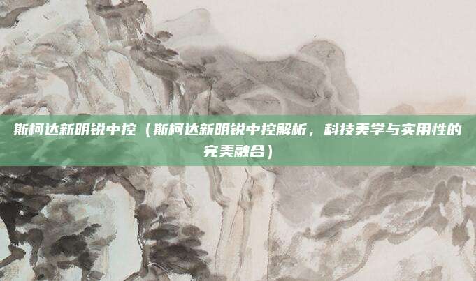 斯柯达新明锐中控（斯柯达新明锐中控解析，科技美学与实用性的完美融合）