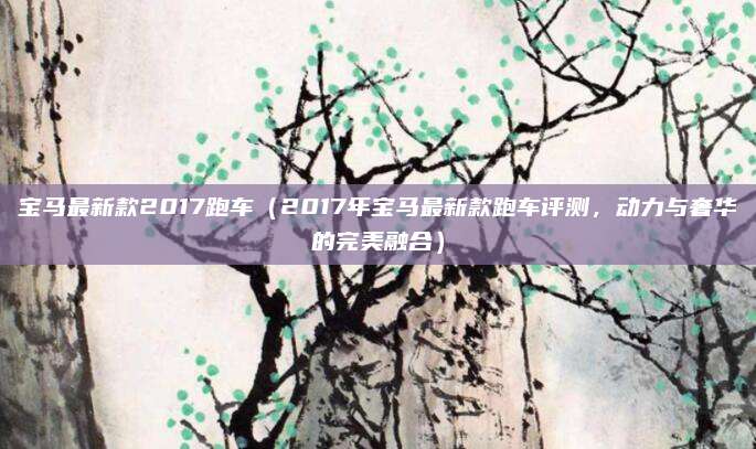 宝马最新款2017跑车（2017年宝马最新款跑车评测，动力与奢华的完美融合）
