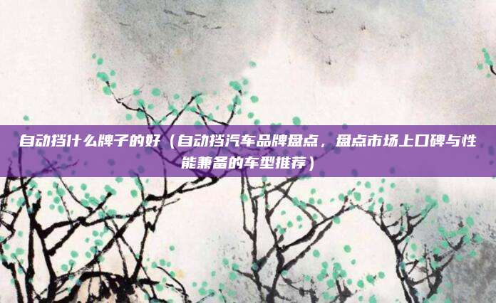自动挡什么牌子的好（自动挡汽车品牌盘点，盘点市场上口碑与性能兼备的车型推荐）