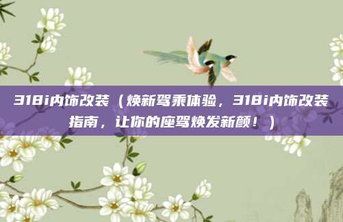 318i内饰改装（焕新驾乘体验，318i内饰改装指南，让你的座驾焕发新颜！）