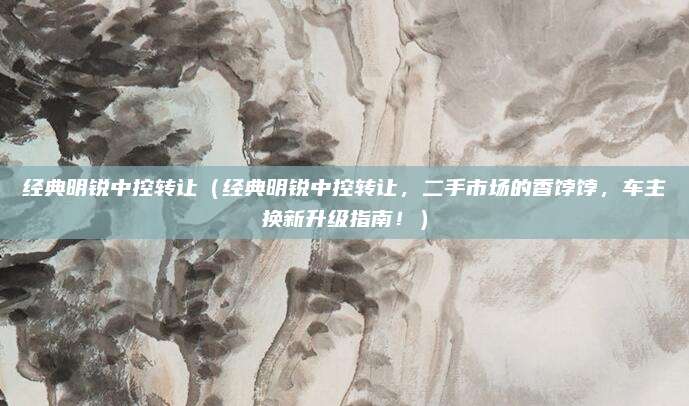 经典明锐中控转让（经典明锐中控转让，二手市场的香饽饽，车主换新升级指南！）