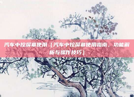 汽车中控屏幕使用（汽车中控屏幕使用指南，功能解析与操作技巧）