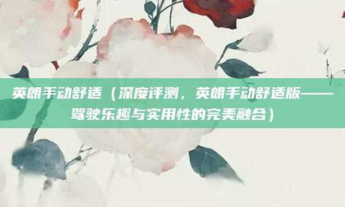 英朗手动舒适（深度评测，英朗手动舒适版——驾驶乐趣与实用性的完美融合）