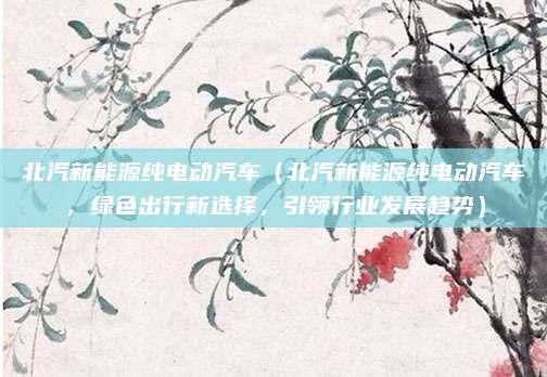 北汽新能源纯电动汽车（北汽新能源纯电动汽车，绿色出行新选择，引领行业发展趋势）