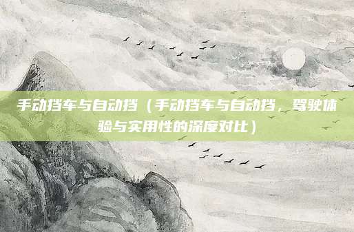 手动挡车与自动挡（手动挡车与自动挡，驾驶体验与实用性的深度对比）