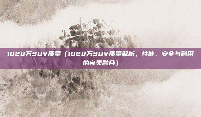 1020万SUV质量（1020万SUV质量解析，性能、安全与耐用的完美融合）