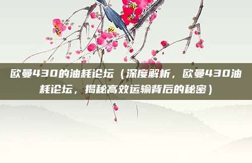 欧曼430的油耗论坛（深度解析，欧曼430油耗论坛，揭秘高效运输背后的秘密）