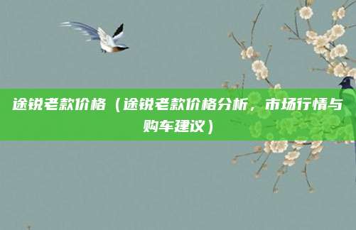 途锐老款价格（途锐老款价格分析，市场行情与购车建议）
