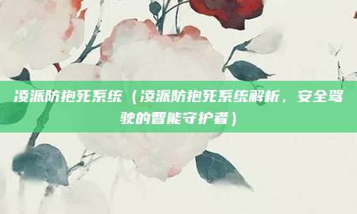 凌派防抱死系统（凌派防抱死系统解析，安全驾驶的智能守护者）