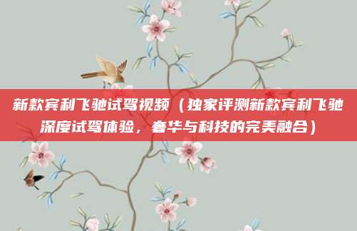 新款宾利飞驰试驾视频（独家评测新款宾利飞驰深度试驾体验，奢华与科技的完美融合）