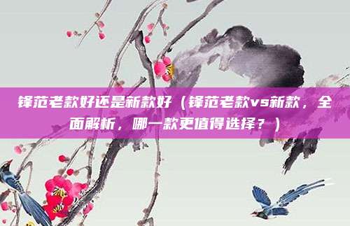 锋范老款好还是新款好(锋范老款vs新款,全面解析,哪一款更值得选择?)