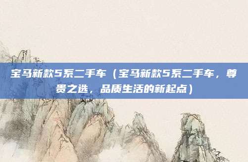 宝马新款5系二手车（宝马新款5系二手车，尊贵之选，品质生活的新起点）