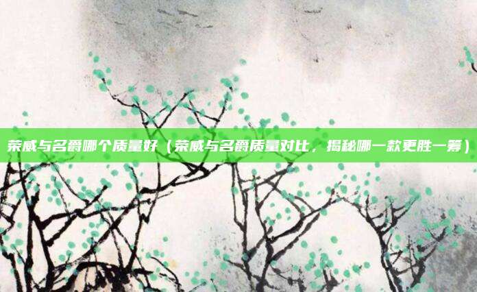 荣威与名爵哪个质量好(荣威与名爵质量对比,揭秘哪一款更胜一筹)