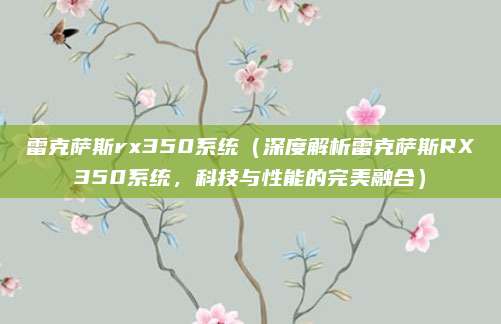 雷克萨斯rx350系统(深度解析雷克萨斯RX350系统,科技与性能的完美融合)