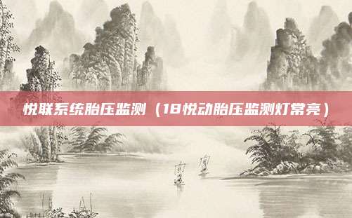 悦联系统胎压监测(18悦动胎压监测灯常亮)