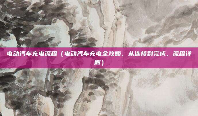 电动汽车充电流程（电动汽车充电全攻略，从连接到完成，流程详解）