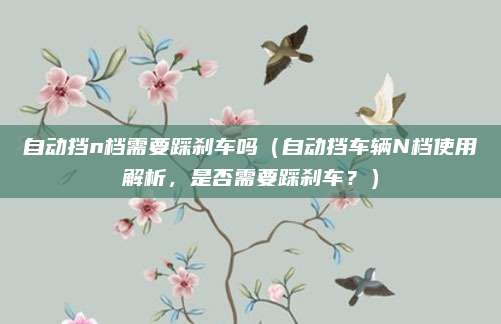 自动挡n档需要踩刹车吗(自动挡车辆N档使用解析,是否需要踩刹车?)