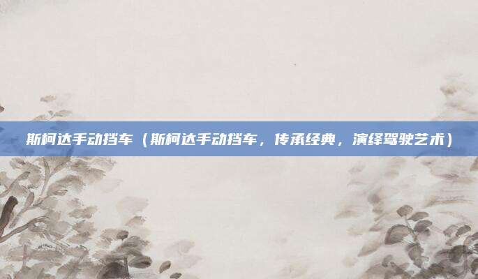 斯柯达手动挡车（斯柯达手动挡车，传承经典，演绎驾驶艺术）