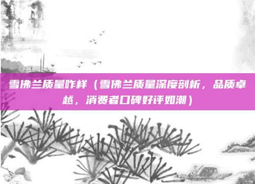 雪佛兰质量咋样（雪佛兰质量深度剖析，品质卓越，消费者口碑好评如潮）