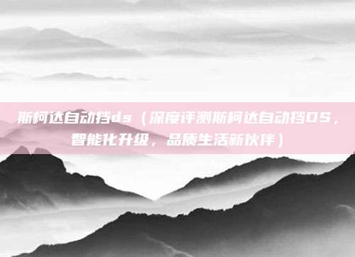 斯柯达自动挡ds（深度评测斯柯达自动挡DS，智能化升级，品质生活新伙伴）