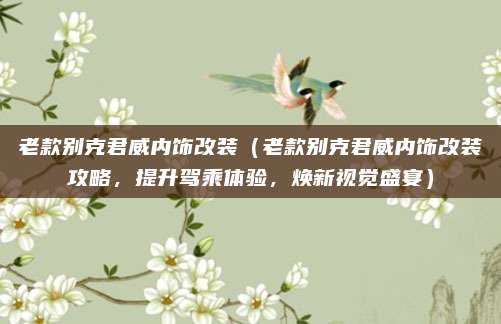 老款别克君威内饰改装（老款别克君威内饰改装攻略，提升驾乘体验，焕新视觉盛宴）