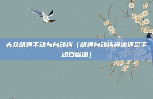 大众朗逸手动与自动挡(朗逸自动挡省油还是手动挡省油)