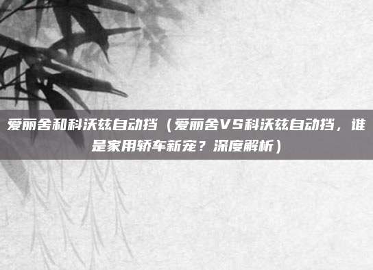 爱丽舍和科沃兹自动挡（爱丽舍VS科沃兹自动挡，谁是家用轿车新宠？深度解析）